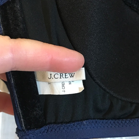 J Crew Navy Blue Bikini Top Medium - Picture 3 of 4